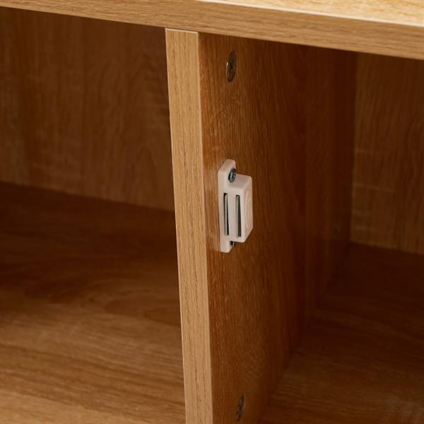 Libreria in legno 9 cubi con 2 ante rovere - Ubli