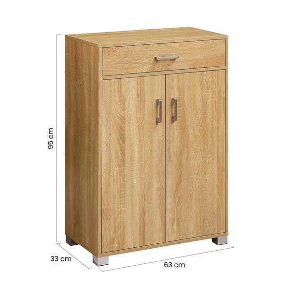 Mobiletto rovere naturale con 2 ante e 1 cassetto