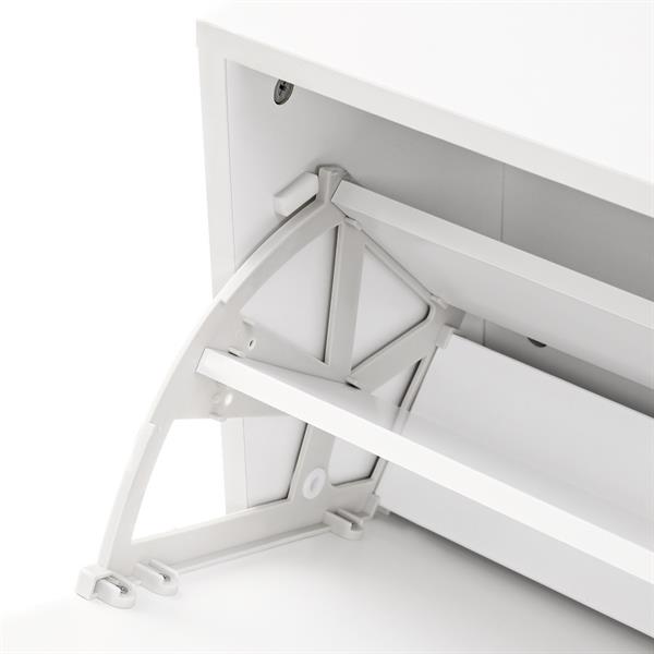 Scarpiera orizzontale 4 ante bianca in legno melaminico - Sky