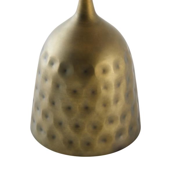 Tavolino con top in ceramica effetto marmo nero e struttura in rame - Mason