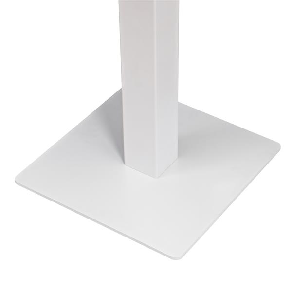 Tavolo quadrato 70x70 con top rovere e colonna centrale bianca - Jago