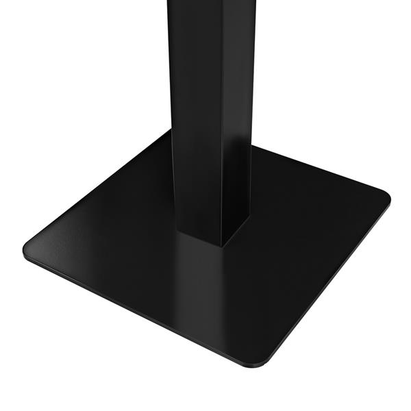 Tavolo 70x70 moderno con top rovere e piede nero - Jago