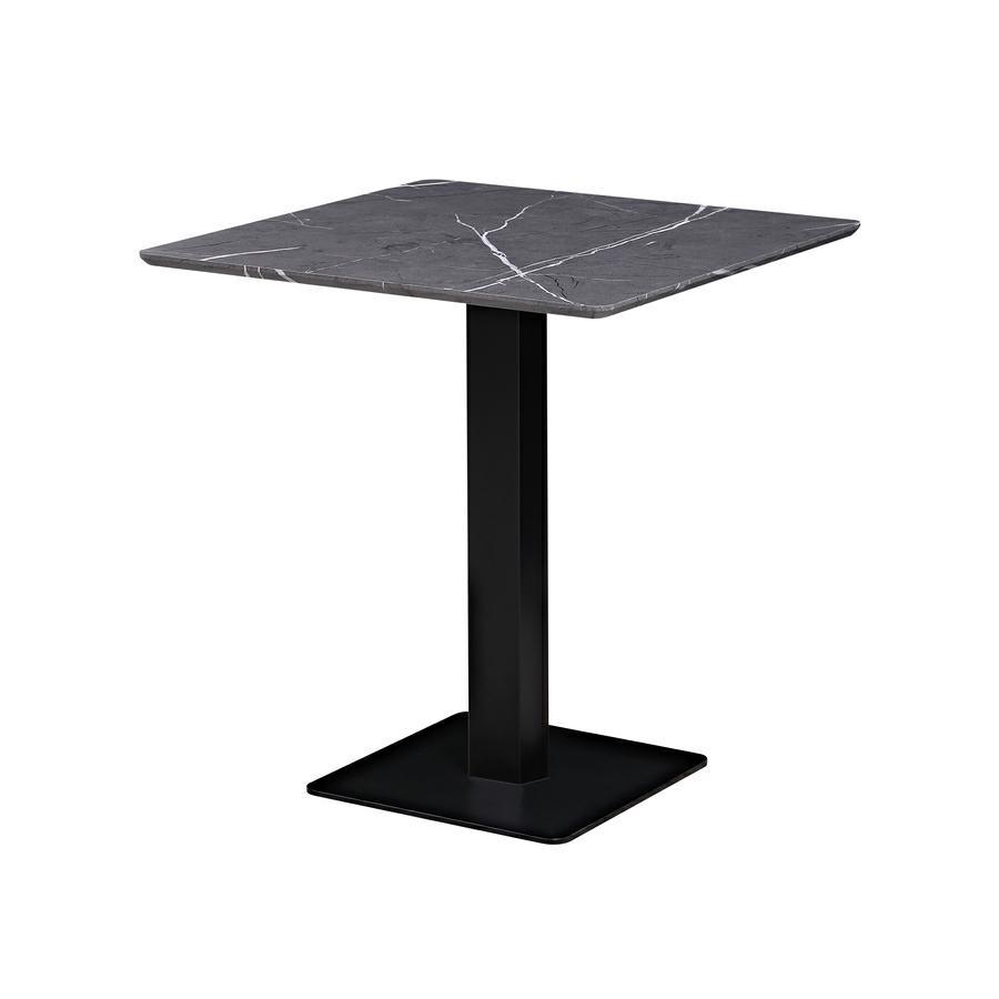 Tavolo quadrato con top marmo grigio scuro70x70x74 cm - Jago
