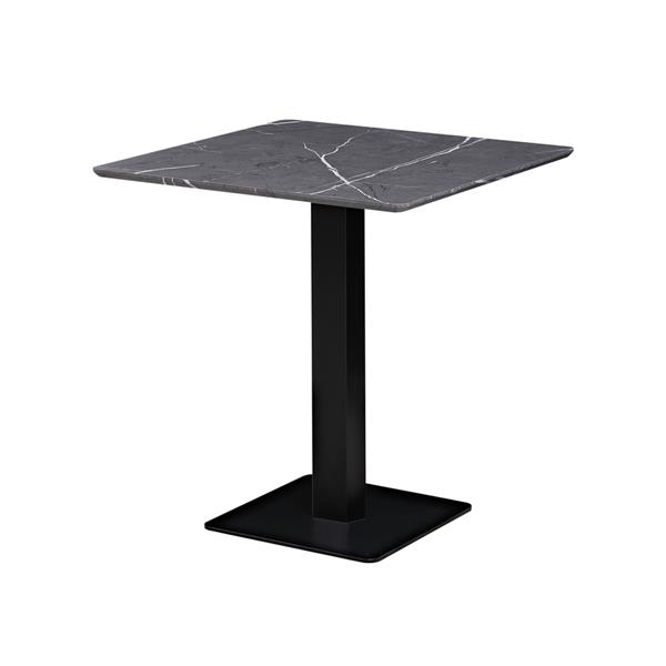 Tavolo quadrato con top marmo grigio scuro70x70x74 cm - Jago