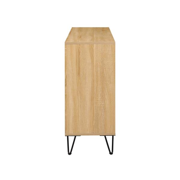 Credenza moderna 3 ante in legno rovere naturale 142x35,6x83 cm – Madrid