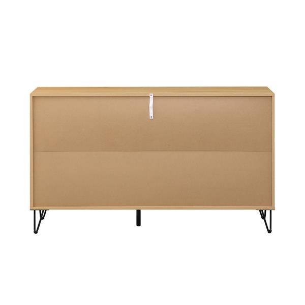 Credenza moderna 3 ante in legno rovere naturale 142x35,6x83 cm – Madrid