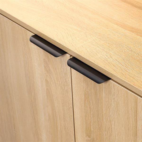 Credenza moderna 3 ante in legno rovere naturale 142x35,6x83 cm – Madrid