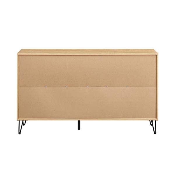 Credenza moderna 3 ante in legno rovere e bianco 142x35,6x83 cm – Madrid