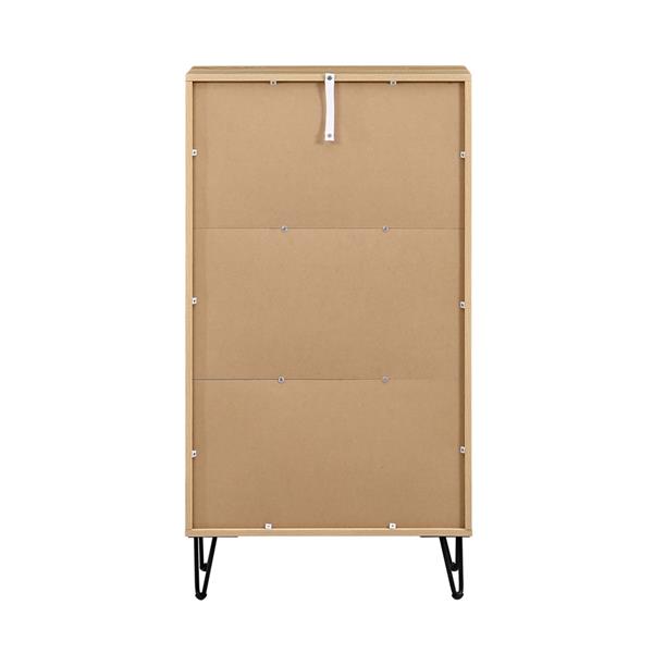 Scarpiera in legno con ante a ribalta rovere e nero 63x26x118 cm – Madrid