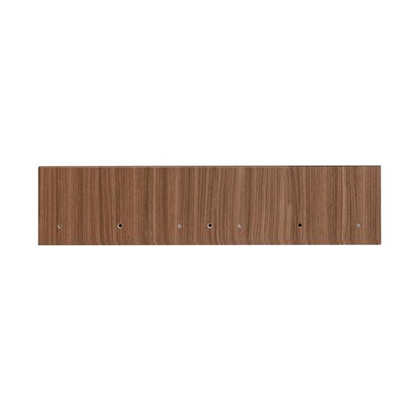 Mensola da muro moderna in legno noce e nero 110x20x25 cm – Toledo