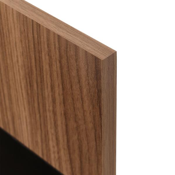 Mensola da muro moderna in legno noce e nero 110x20x25 cm – Toledo