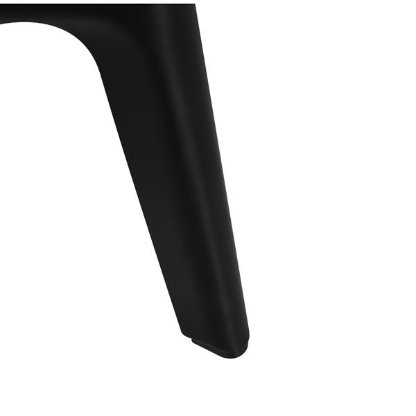 Comodino camera da letto moderno in legno noce e nero 44x40x52,5 cm – Toledo