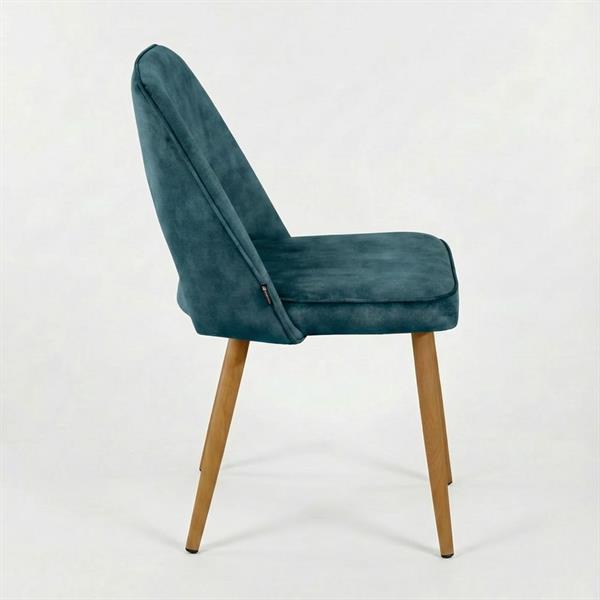 Set 4 sedie sala da pranzo in tessuto effetto velluto color petrolio – Oblo