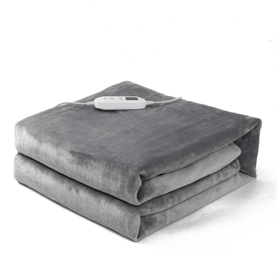 Coperta riscaldante elettrica grigio 180x160 cm 110W con cavo 2 m
