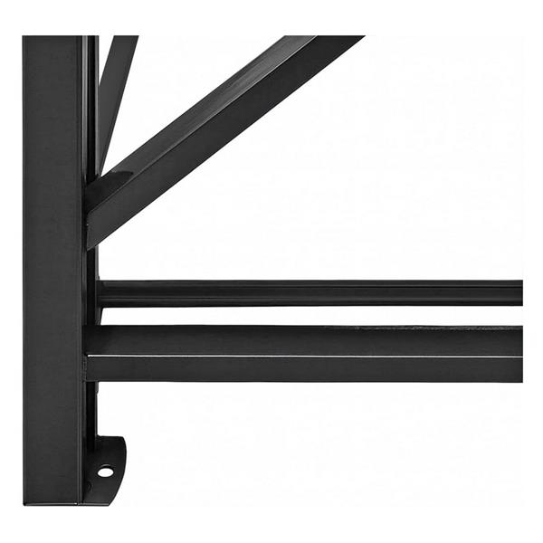 Scaffale rack in metallo 4 ripiani 200x60x200 cm per carichi pesanti 600 kg nero