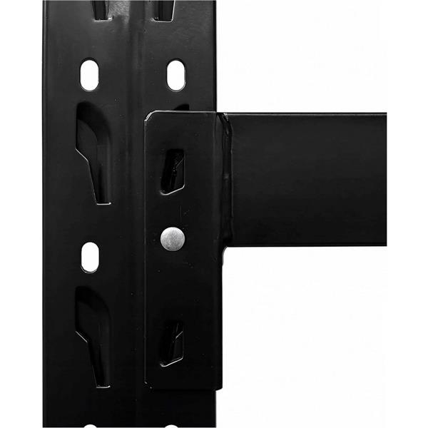 Scaffale rack in metallo 4 ripiani 200x60x200 cm per carichi pesanti 600 kg nero