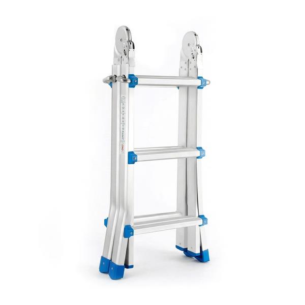 Scala multiuso pieghevole 4x3 in alluminio galvanizzato