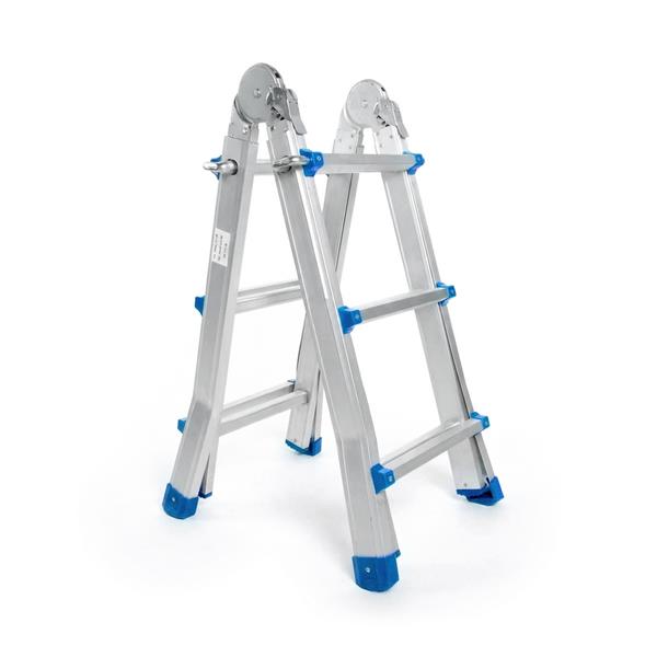 Scala multiuso pieghevole 4x3 in alluminio galvanizzato