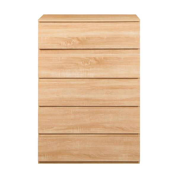 Cassettiera camera da letto con 5 cassetti legno naturale - Vale