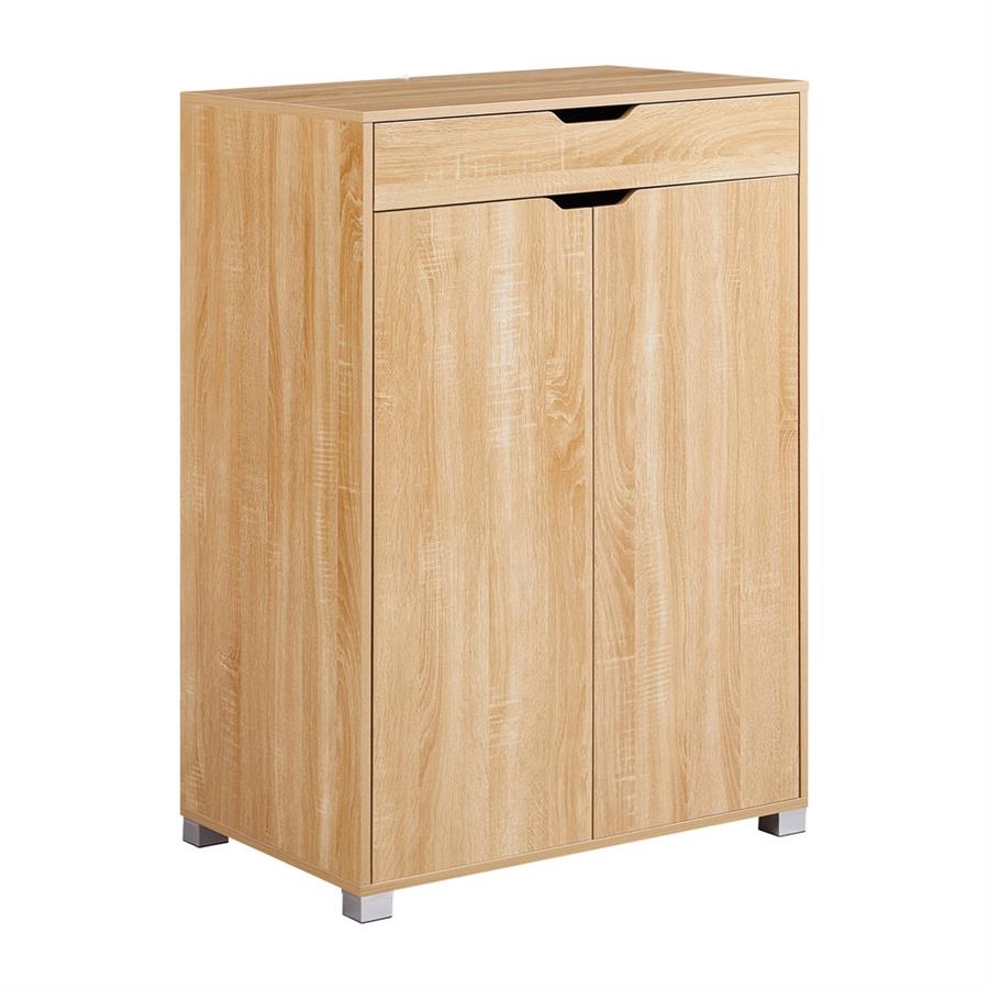 Mobiletto 2 ante e 1 cassetto rovere naturale 76,8x50x113 cm - Sky