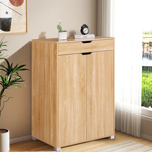 Mobiletto 2 ante e 1 cassetto rovere naturale 76,8x50x113 cm - Sky