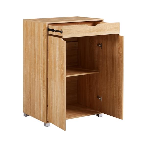 Mobiletto 2 ante e 1 cassetto rovere naturale 76,8x50x113 cm - Sky