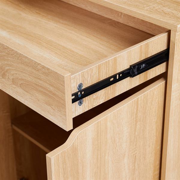 Mobiletto 2 ante e 1 cassetto rovere naturale 76,8x50x113 cm - Sky