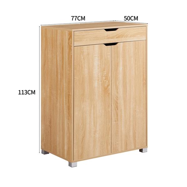 Mobiletto 2 ante e 1 cassetto rovere naturale 76,8x50x113 cm - Sky