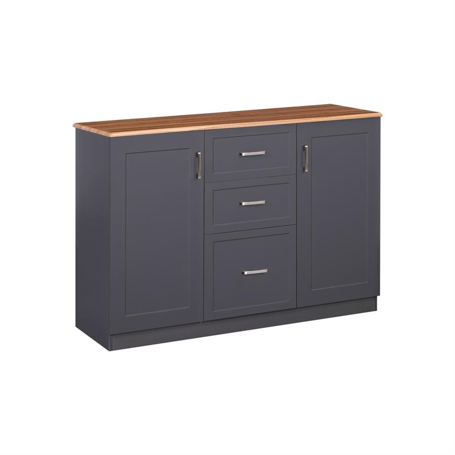 Credenza moderna grigia 120x40x82,5 cm -Ginevra