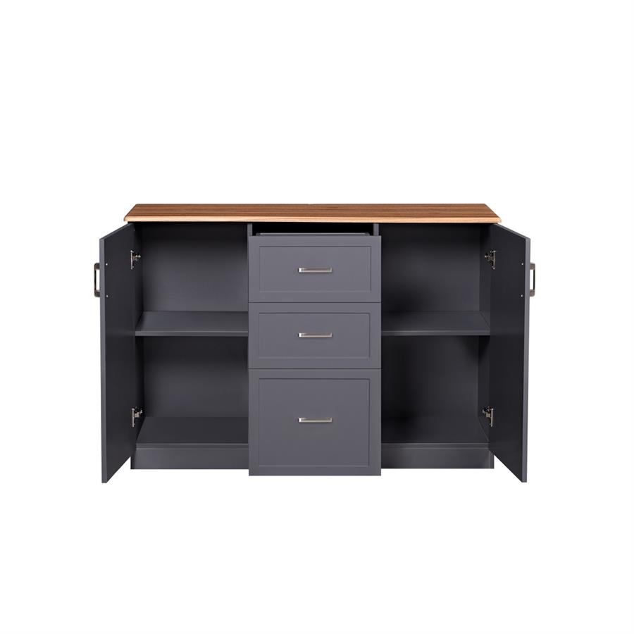 Credenza moderna grigia 120x40x82,5 cm -Ginevra