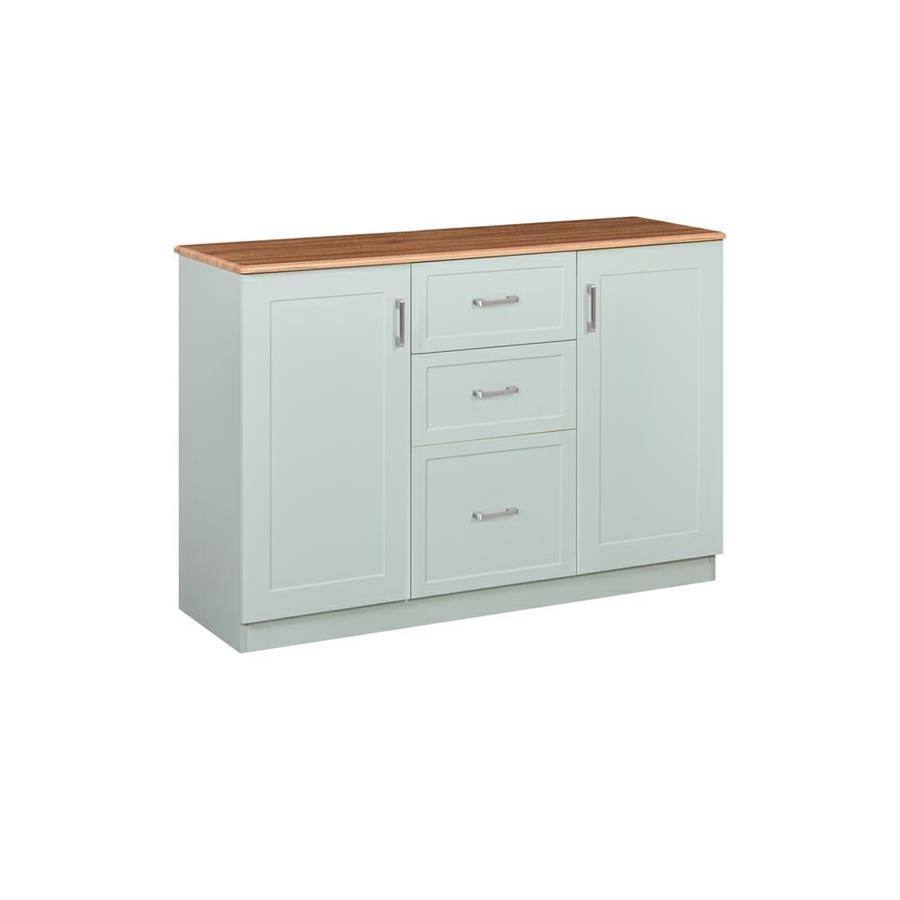 Credenza con top in legno verde salvia 120x82,5x40 cm - Ginevra