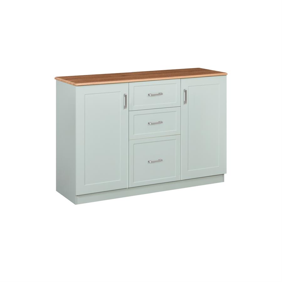 Credenza con top in legno verde salvia 120x82,5x40 cm - Ginevra