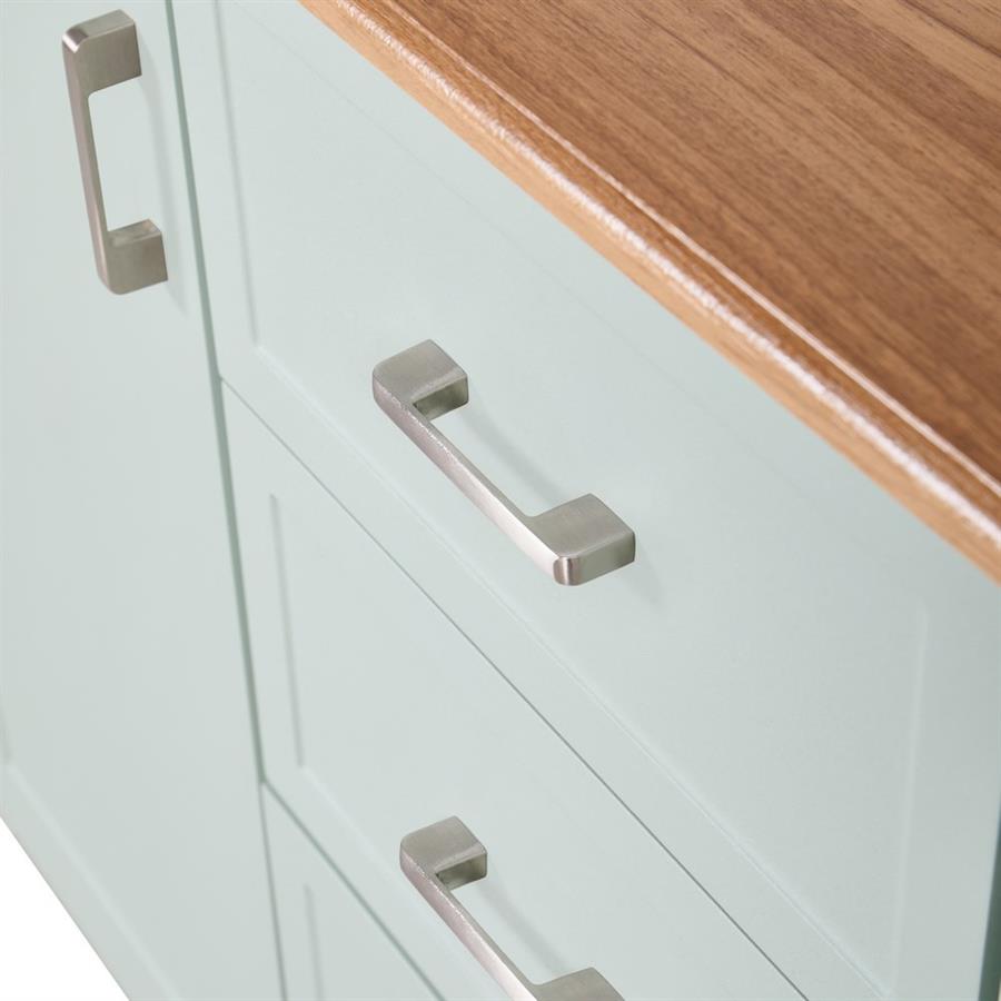 Credenza con top in legno verde salvia 120x82,5x40 cm - Ginevra