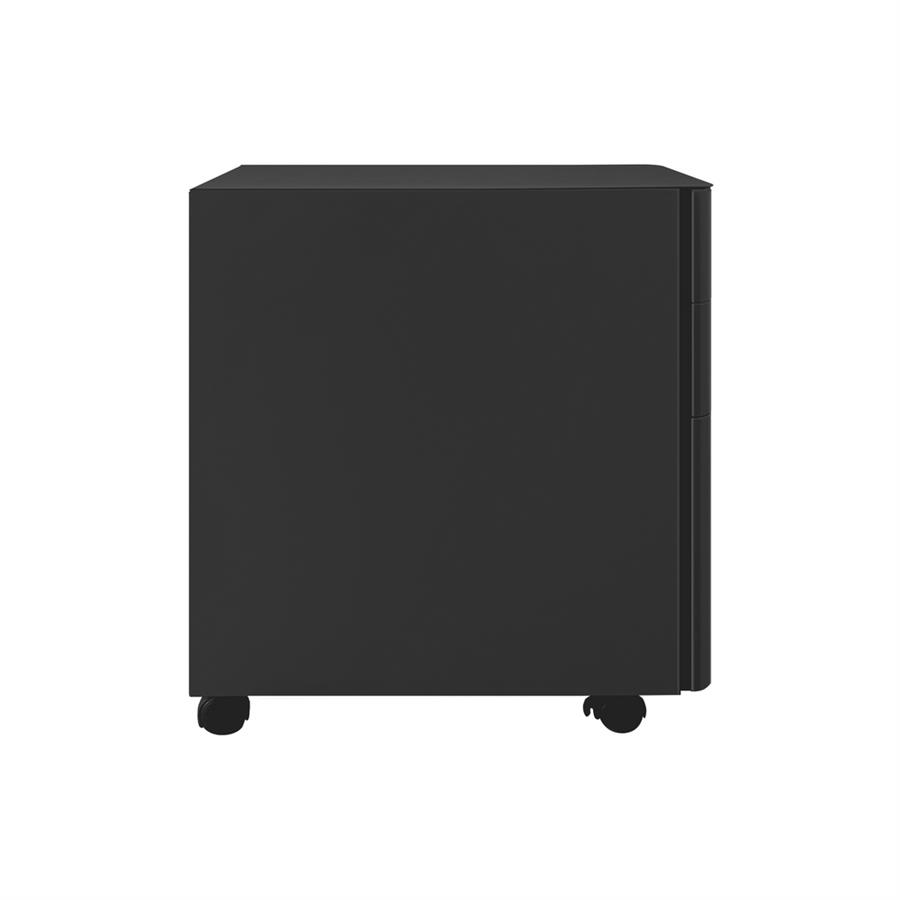 Cassettiera ufficio in acciaio nero con 3 cassetti 30x50x59,5 cm - Kay