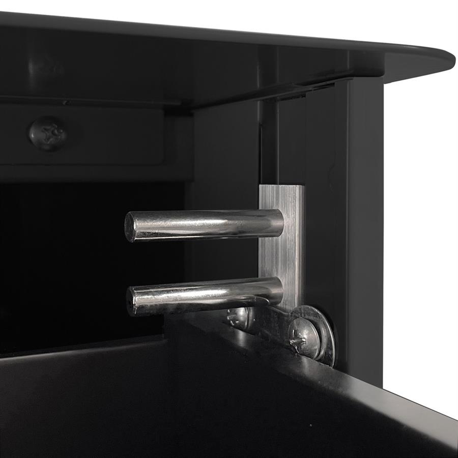 Cassettiera ufficio in acciaio nero con 3 cassetti 30x50x59,5 cm - Kay