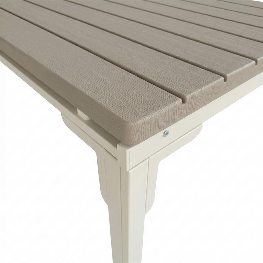 Tavolo in resina HDPE tortora 180-240x89,5x76 cm con gambe tortora - Andy