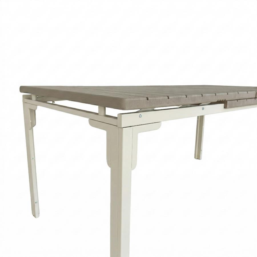 Tavolo in resina HDPE tortora 180-240x89,5x76 cm con gambe tortora - Andy