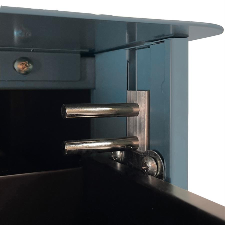 Cassettiera con serratura in acciaio ceruleo 30x50x54 cm - Riley