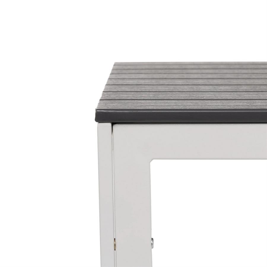 Tavolo da giardino in resina HDPE grigio 78x78x74 cm anti UV - Andy