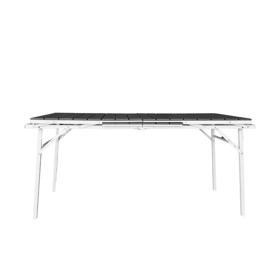 Tavolo pieghevole ed estensibile in resina HDPE grigio 166-214x78x76 cm - Andy