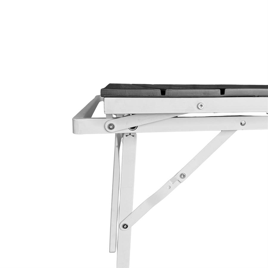 Tavolo pieghevole ed estensibile in resina HDPE grigio 166-214x78x76 cm - Andy