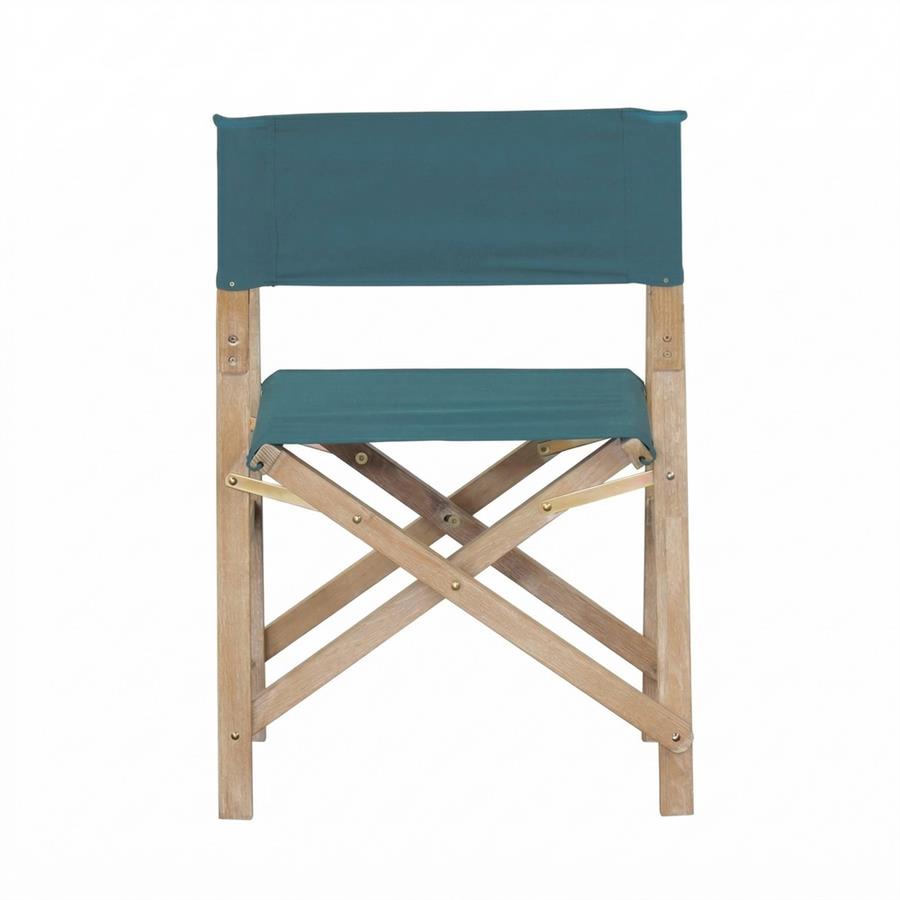 Set 2 sedie regista in legno pieghevoli blu corallo - Brindisi