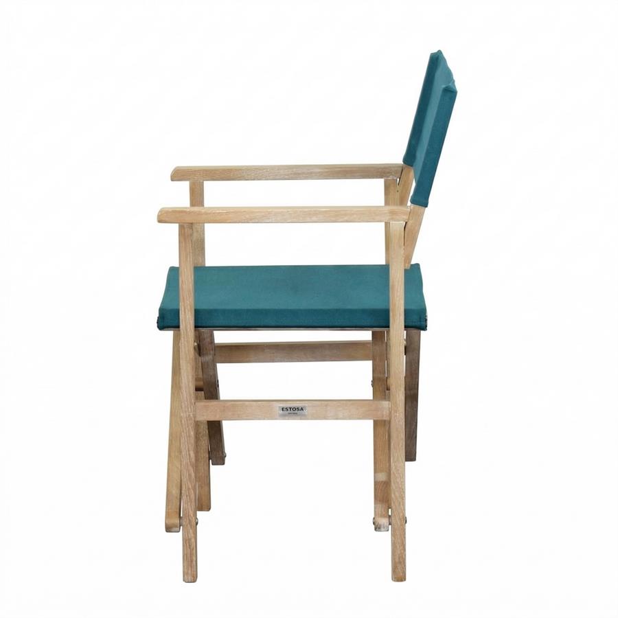 Set 2 sedie regista in legno pieghevoli blu corallo - Brindisi