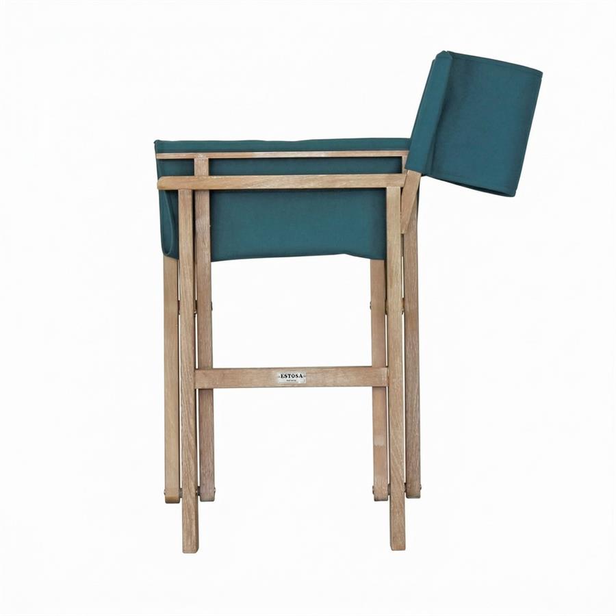 Set 2 sedie regista in legno pieghevoli blu corallo - Brindisi