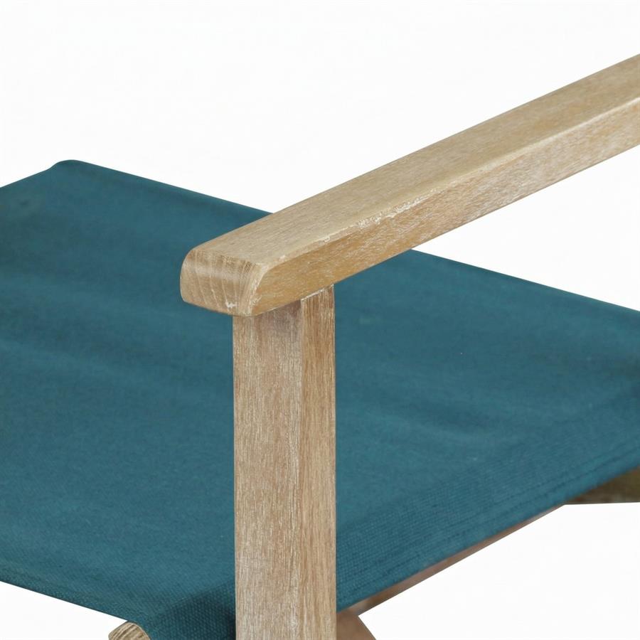 Set 2 sedie regista in legno pieghevoli blu corallo - Brindisi