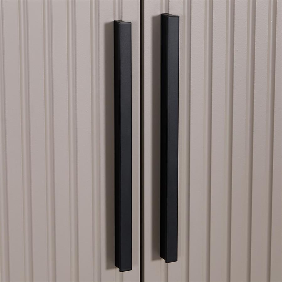 Armadio 2 ante tortora con appendiabiti, cassetti e mensole 87x54x210 cm - Trama