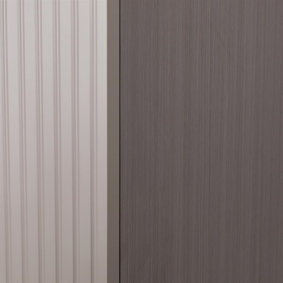 Armadio camera da letto a 2 ante tortora con maniglie nere 87x54x210 cm - Trama