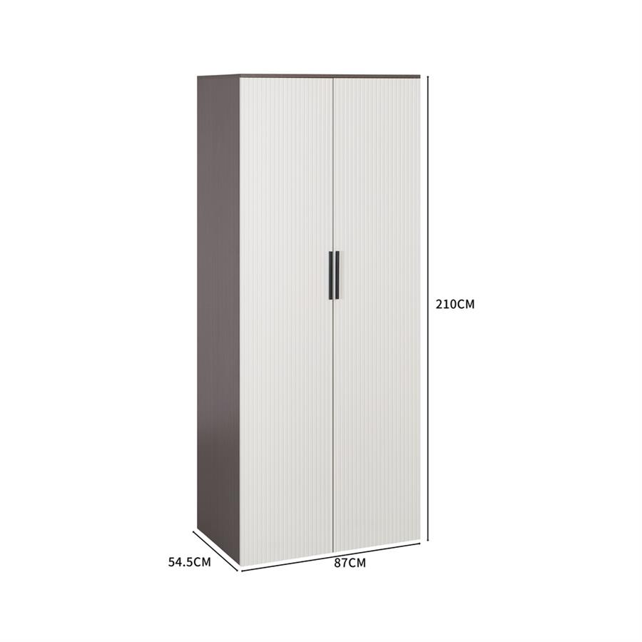 Armadio salvaspazio camera 7 ripiani avorio 87x54x210 cm - Trama