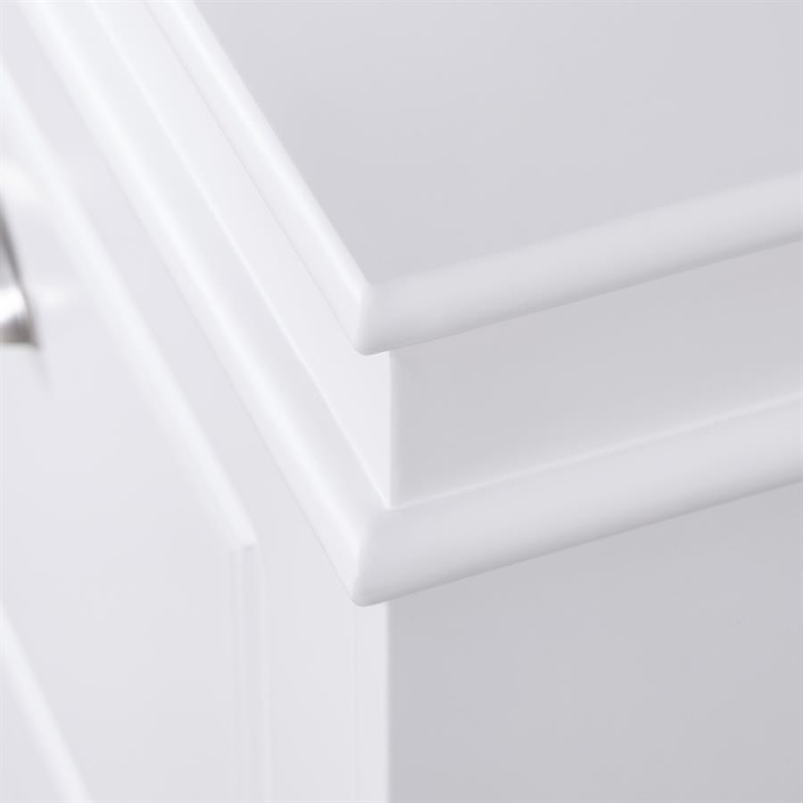 Scarpiera bianca 4 ribalte salvaspazio 105x24x82 cm con maniglie in alluminio- Vittoria