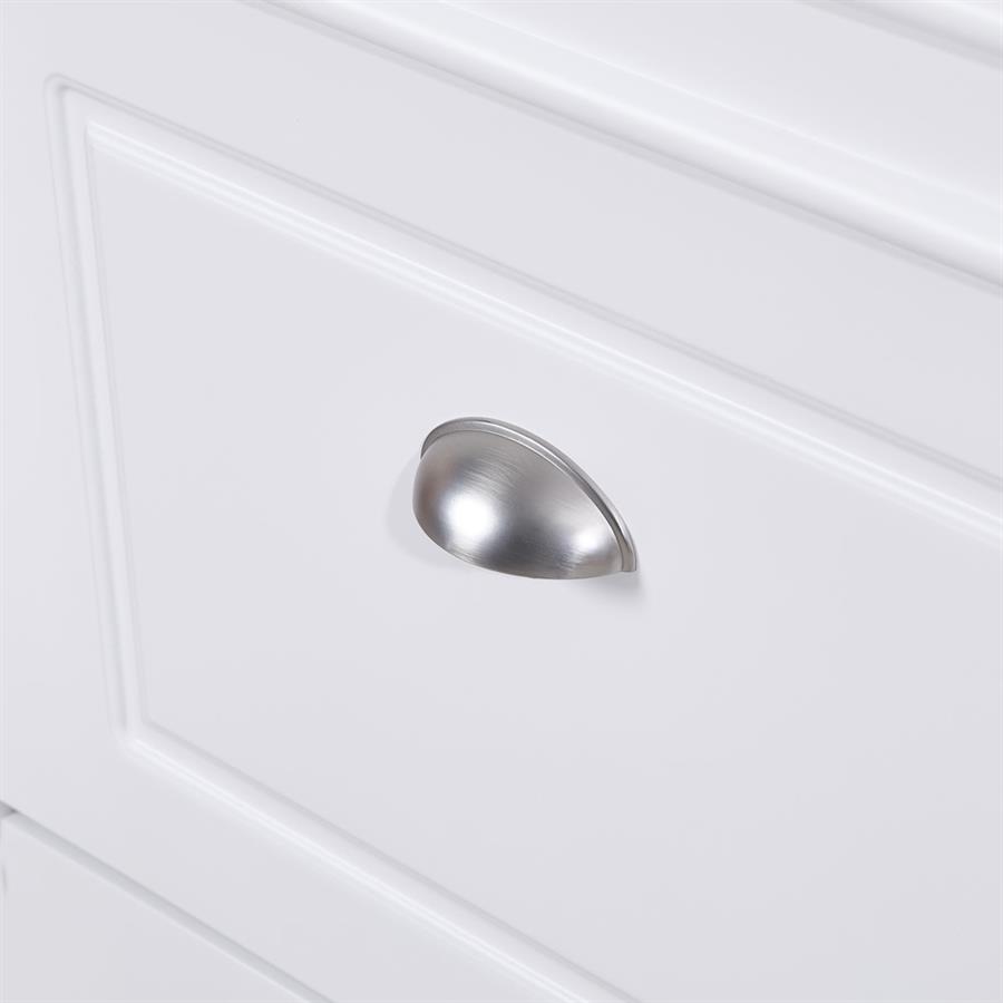 Scarpiera bianca 4 ribalte salvaspazio 105x24x82 cm con maniglie in alluminio- Vittoria